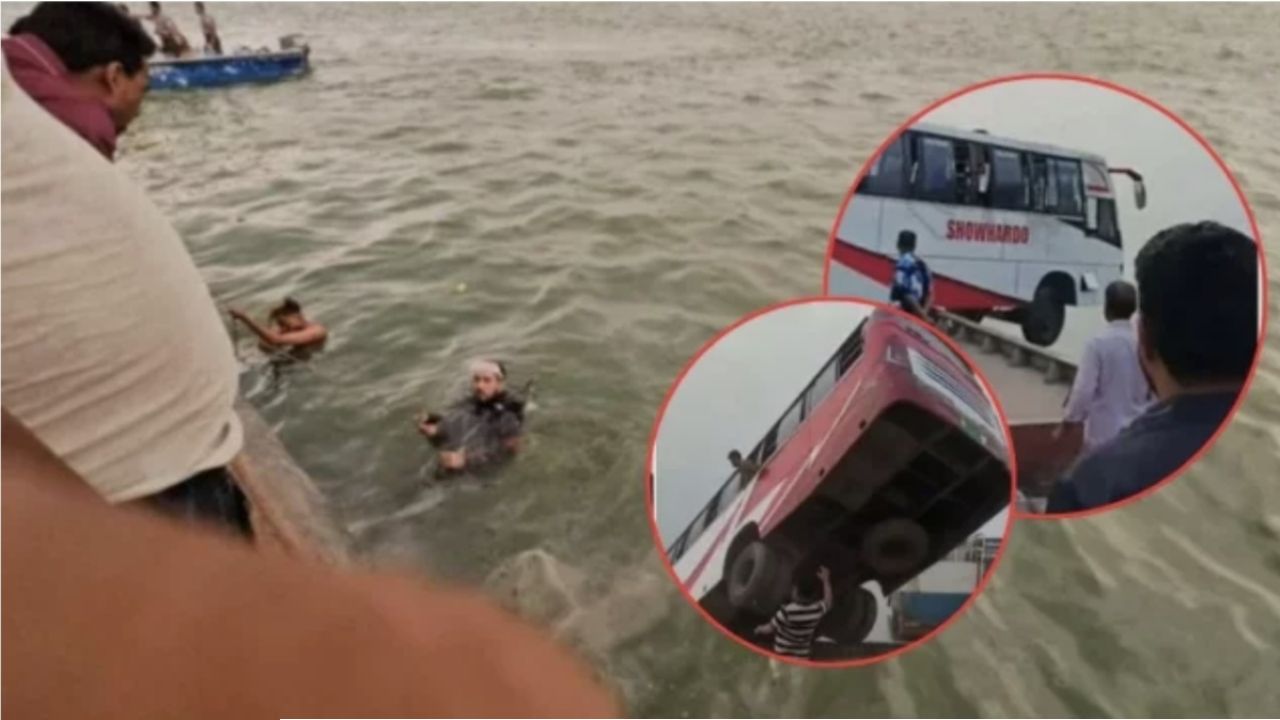 দৌলতদিয়ায় নিয়ন্ত্রণ হারিয়ে পদ্মায় বাস তলিয়ে গেছে, ৩০ ফুট গভীরে শনাক্ত