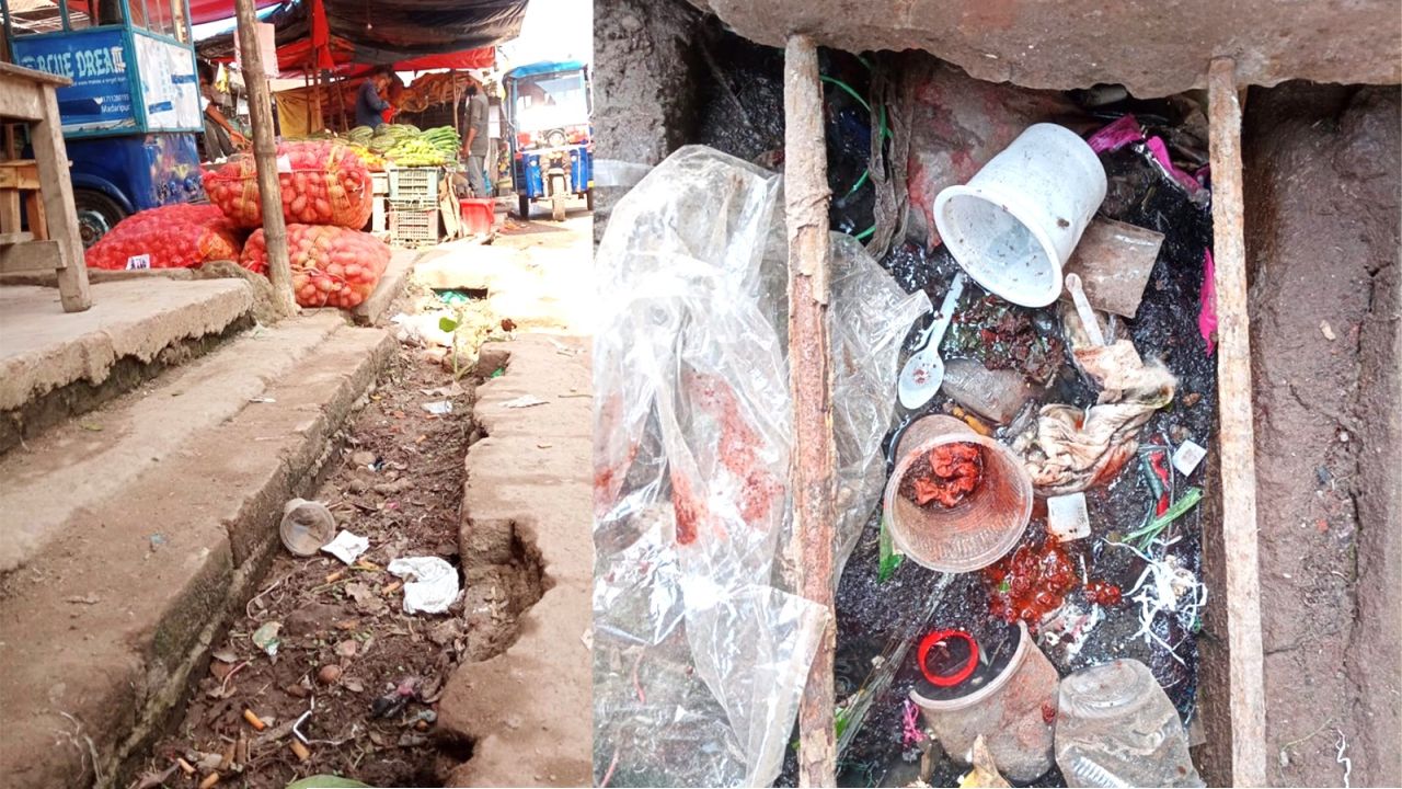 গৌরনদীতে ড্রেনেজ ব্যবস্থার গলদ বৃষ্টি হলেই পানিতে ডুবে টরকী বন্দর